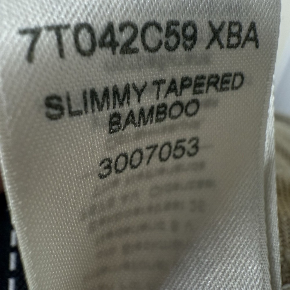 7 For All Mankind Slimmy Tapered Jeans Men's 36 (38/30) Beige Bamboo Stretch - Picture 9 of 10